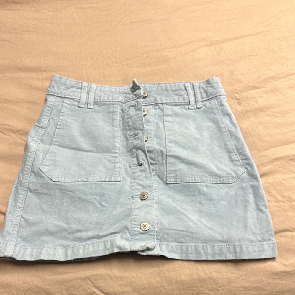 American Eagle Outfitters Blue Mini Skater Skirt